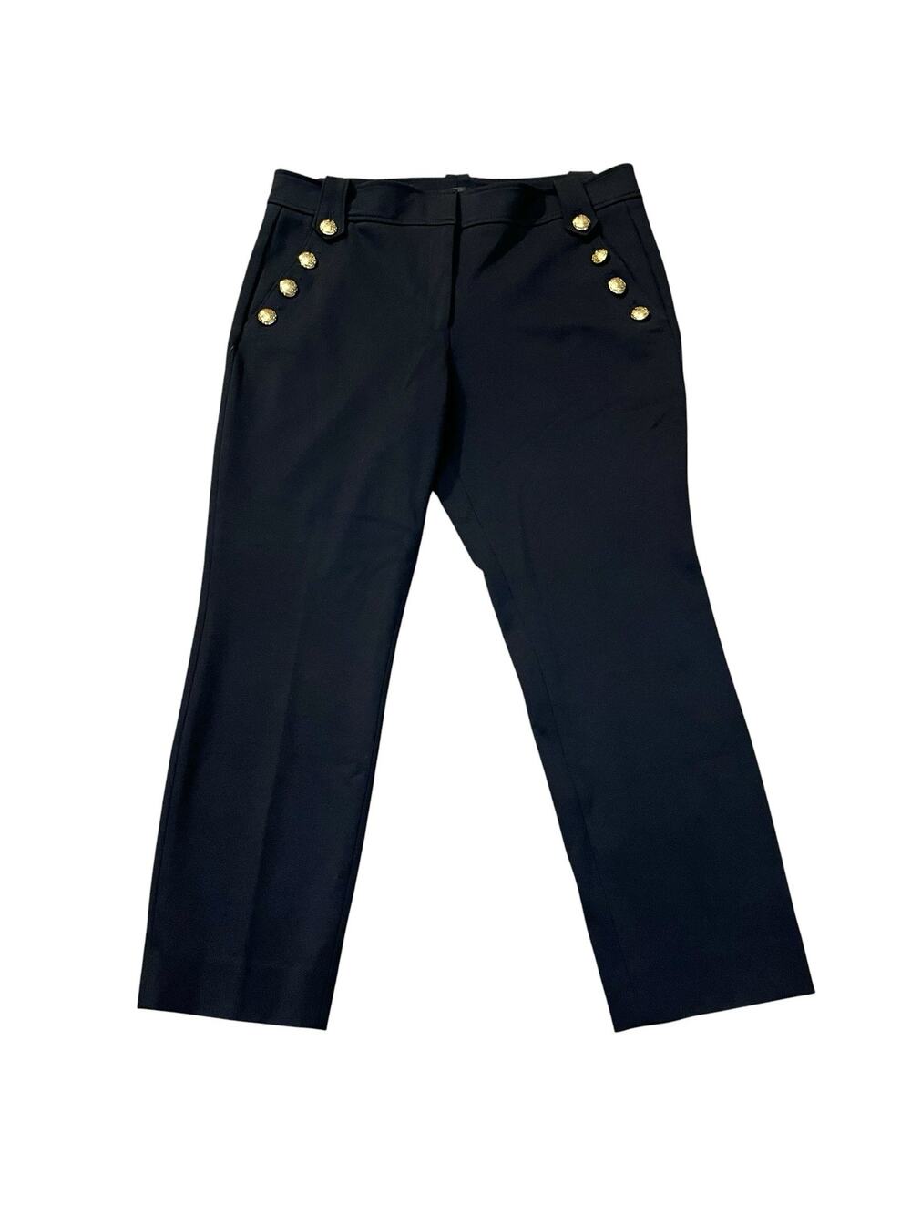 White House Black Market Jolie Straight Leg Pants 16L Tall Sailor Button Ankle